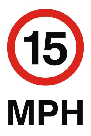 Raymac 15 MPH Sign
