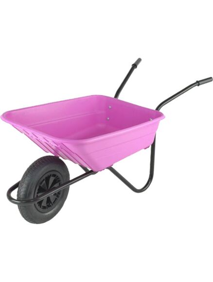 the royal pink polypropylene wheelbarrow
