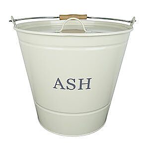 Cream Decco Ash Bucket With Lid
