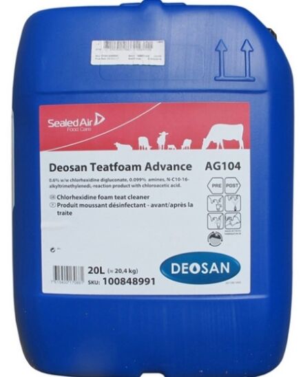 Diversey Deosan Teat Foam Advance RTU 20 litre (Pre and Post)