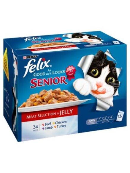 Felix AGAIL Senior Meat in Jelly 12pk