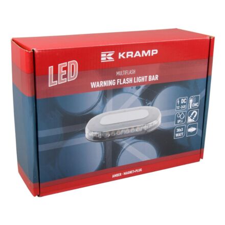 Kramp LED flash light bar amber magnet 90W