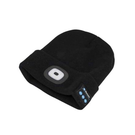 Sealey Beanie Hat 4 SMD LED USB Rechargeable with Wireless Headphones