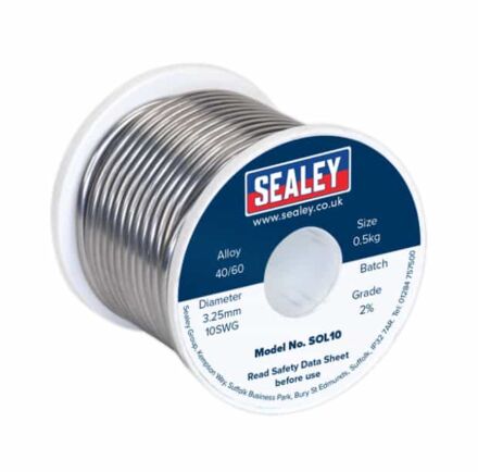Sealey Solder Wire Quick Flow 3.25mm/10SWG 40/60 0.5kg Reel