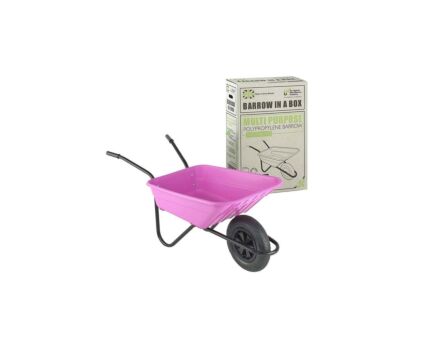The Walsall Shire Multi Purpose Barrow In A Box - Pink - Pneumatic Wheel
